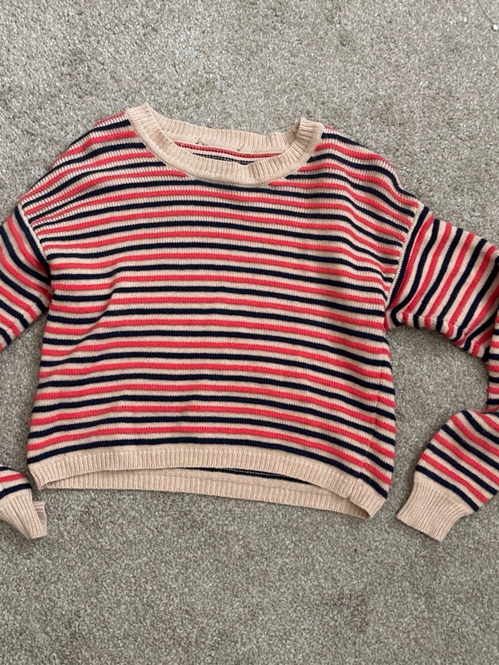Striped cotton sweater